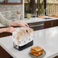 thumbnail image 6 of Orange Eucalyptus Coastal Toaster Cover 4 Slice, Beach Starfish Conch Dustproof Bakeware Oven Protector with Top Hook, Waterproof Small Kitchen Appliance Toasters Dust Cover, 12"x11"x8", 6 of 7