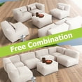 thumbnail image 4 of Outdoor Chairs Sectional Conversation Patio Set, Olefin Patio Furniture Conversation Set (Light Beige), 4 of 9