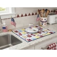 thumbnail image 4 of Serafina Home Seasonal Fourth Of July Kitchen Dish Drying Mat: Fun Patriotic Flags Stars and Stripes (Mason Jar), 4 of 8
