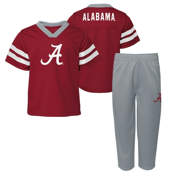 Toddler Outerstuff Crimson/Gray Alabama Crimson Tide Red Zone Two-Piece V-Neck Top and Pants Set