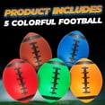 thumbnail image 3 of PlayBolt 6-Inch Mini Footballs – 5 Pack Multicolor Inflatable PVC Toy Footballs with Hand Pump for Kids & Toddlers – Indoor & Outdoor Party & Backyard Play, 3 of 8
