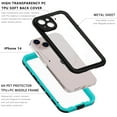 thumbnail image 4 of Dteck for iPhone 15 Case Waterproof - Built in Screen Protector IP68 Underwater Military Dropproof Dustproof Shockproof Full Body Protective Transparent Phone Cover,Blue, 4 of 7