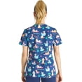 thumbnail image 5 of Cherokee Prints Scrubs Top For Women V-Neck Print CK651, 5 of 5