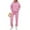 Pink, variant on Womens Sweat Suits 2 Piece Set 2026 Winter Trendy Plain Lined Hoodie and Joggers Sweatpants Matching Set