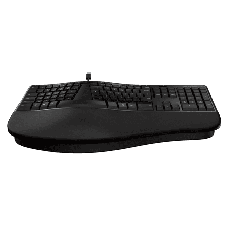 Incase Ergonomic Keyboard – Designed by Microsoft – Refined Ergonomic Design, Built-In Shortcuts Keys, Layered Palm Rest for Elevated Wrist Support, Integrated Number Pad