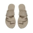 thumbnail image 2 of ZHELIYO Women's sandals Sports And Leisure Women's Flip Flops With Toe Covers Beige 9, 2 of 9