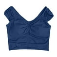 thumbnail image 4 of Sujetador deportivo largo acolchado para mujer - Top de entrenamiento de yoga con aberturas, camiseta sin mangas con tirantes para gimnasio, 4 of 5