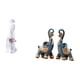 thumbnail image 5 of Figura de niña, estatua de mesa, figura de , decoración animal, material de resina, adecuada para estante, escritorio, dormitorio, sala de est, 5 of 8