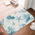 thumbnail image 5 of 1pc Seashells and Starfish Absorbent Non-Slip Bathroom Thickened Flannel Rug Decor,Soft,Quick Drying,Suitable For Indoor/outdoor Use,Bathrooms,Bedrooms,Kitchens,Terrace,Laundry Rooms,16"x24", 5 of 9