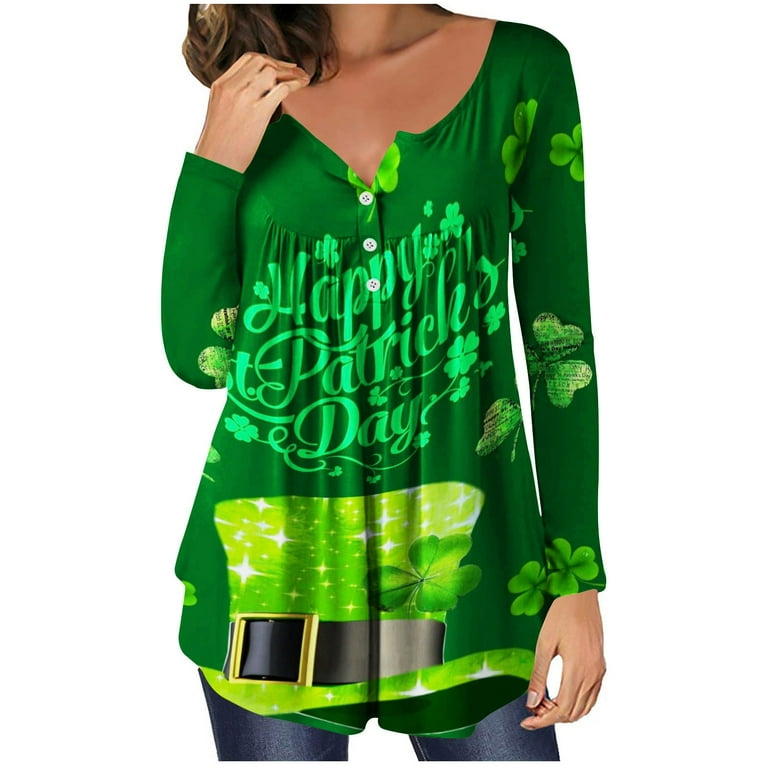 Fanxing Christmas Deals St Patricks Day Shirt St Patricks Day Gift for  Women Under 5 Dollars Shamrock Shirts for Women Women's Short Sleeve Tops  St Patricks Day Accessories for Women Shirt 