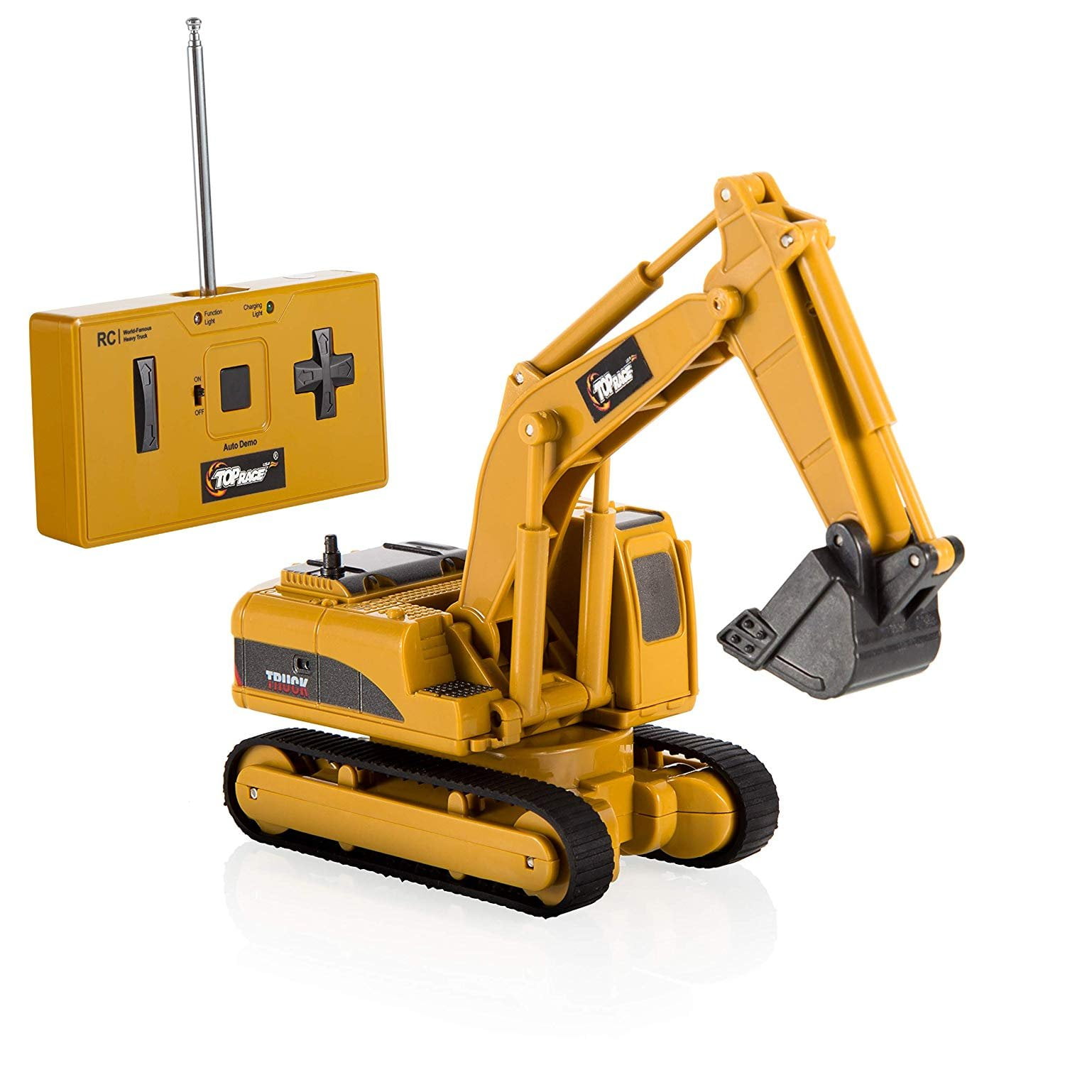 Top Race 4 Channel Remote Control Construction Toy (Excavator