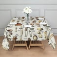 thumbnail image 3 of Brown Mushroom Label Light Pattern Square Tablecloth,Waterproof Square Table Cover,Wipeable Spillproof Washable Table Cover for Home Kitchen Party Decor 42"X42"(107x107cm), 3 of 6