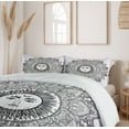 thumbnail image 6 of Ambesonne Black White Duvet Cover Sets, Mandala Boho Floral, 2-Queen, White and Black, 6 of 7