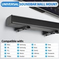 thumbnail image 2 of Soundbar Wall Mount Bracket for Most Sound Bar Mounts Under TV, Hold up to 30 lbs, Depth Adjustable 3.14”-5.2”, Soundbar Shelf, Black, 2 of 7