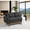 Dark Gray + Polyester + 2 Seat+7, variant on DIANJIEMid-Century Sofa Comfortable 2-Seat Upholstered Couch for Indoor Decor
