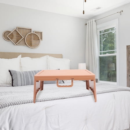 HEALEEP  Lap Desk Holder Household Foldable Table Computer Laptop Stand for Bed Student Office Orange