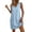 Blue, variant on Women's Casual Sleeveless Shift Dress, V-Neck Linen-Blend Mini Dress with Pockets, Women's Pink, Sizes S-2XL