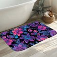 thumbnail image 4 of 1pc Floral Pattern Absorbent Non-Slip Bathroom Thickened Flannel Rug Decor,Soft,Quick Drying,Suitable For Indoor/outdoor Use,Bathrooms,Bedrooms,Kitchens,Terrace,Laundry Rooms,16"x24", 4 of 7