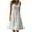 White, variant on IROINNID Women's Round Neckline A-Line Dress Sleeveless Letter Casual Pocket Print Long Dress