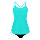 thumbnail image 5 of Traje de baño de moda para mujer, sin mangas, sólido, con push-up, acolchado, conjunto de blusa, traje de baño de poliéster para mujer, 5 of 7