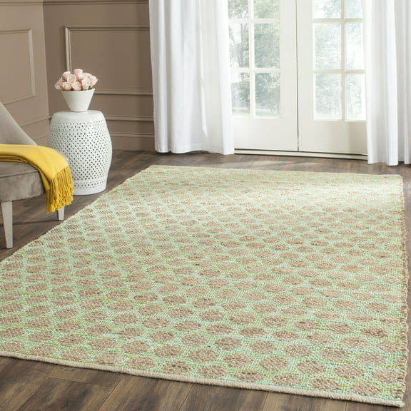 SAFAVIEH Cape Cod Machayla Geometric Area Rug, Green/Natural, 8' x 10'