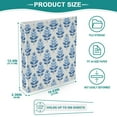 thumbnail image 3 of Three Ring Binder Minimalist Blue Leaves 1.5 Inch Round Binder D-Rings for Office Supplies and More, 3 of 10