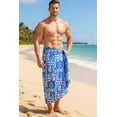 thumbnail image 3 of HAPPY BAY Men's Pareo Standard Surfing Sarong Full Beach Wrap One Size Arctic, Tropical Summer Vacation Aloha, 3 of 5