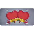 thumbnail image 1 of Red Hearts With Yellow Roses License Plate, 1 of 2