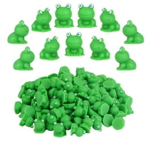 Lingsida 100pcs Mini Frogs Garden Decor, Tiny Plastic Frogs, Miniature Resin Frog Figurines for Fairy Garden Miniature Moss Landscape Decoration