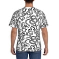thumbnail image 3 of Bixox Men's Hand Drawn Snake Printed Short Sleeve Skinny Athletic T-Shirt, 3 of 6