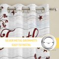thumbnail image 6 of Wooden Grain Kitchen Curtains Window Panels, Red Country Texas Star Branches Berry Insulated Window Treatment Curtain, Grommet Curtains for Bedroom/Living Room/Bathroom, 2 Piece 42"Wx45"L, 6 of 8