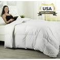 Goose Down White Comforter Made in 100 Egyptian Cotton 600 Thread