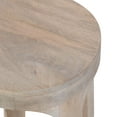 thumbnail image 5 of Kate and Laurel Dahl Coastal Wooden Round Drink Table, 8 x 23, Whitewash, Boho Circle Wood Accent Pedestal Table for Living Room Plant Stand or Small Bedroom Nightstand, 5 of 8