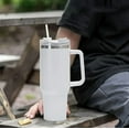thumbnail image 4 of Clearance 40 oz Tumbler with Handle and Straw, Stainless Steel Tumbler with Lid and Straw, Reusable Vacuum Insulated Cup, Travel Coffee Mug, 4 of 8