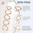 thumbnail image 4 of Ljudmp 8packs Spiral Hair Pins For Women Non-Scratch Round Clip & Bun Twist Metal Headdress Hair Accessories For Styling Bun Bobby Pins Rose Gold 8x, 4 of 6