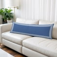 thumbnail image 3 of Blue Geometric Body Pillow Cover 20x54, White Greek Key Design Abstract Modern Art Decorative Pillowcase with Zipper, Microfiber Pillow Protector, Soft Breathable Long Lumbar Pillowcases for Women, 3 of 9