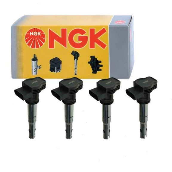 4 pc NGK Ignition Coils compatible with Audi Q3 2.0L L4 2015-2018