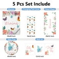 thumbnail image 2 of KAINSY Custom Baby Crib Bedding Set,5 Pcs Personalized Name Baby Crib Sets for Kid Toddler ,Floral Butterfly Nursery Bedding Set for Baby Girls,Double Layer Crib Sets Personalized Gifts, 2 of 8