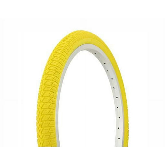 Tire Duro 20" x 1.75" Yellow/Yellow Side Wall .lowrider bike tire, lowrider bicycle tire, bmx bike tire, chopper bike tire
