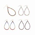 thumbnail image 2 of Multi-Color Rhinestone Teardrop Drop Dangling Earrings ( Variety Colors Available ) By DOBBI, 2 of 2
