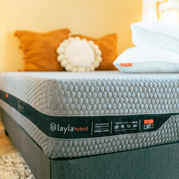 Layla Sleep Hybrid Foam Mattress | Flippable to a Soft or Firm Side (Twin XL)