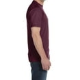 thumbnail image 3 of Hanes Essential-T Men T-Shirt, Short Sleeve Crew Neck, Classic Fit Cotton Tee, Maroon, S, 3 of 5