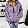 thumbnail image 2 of Women Plus Size Winter Warm Hooded Jacket with Zipper Pockets Outerwear Coat, 2 of 7