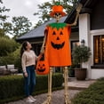 thumbnail image 6 of Halloween Skeleton Costume Set Pumpkin Tunic Hat and Treat Bag Large Skeleton Accessory Outfit for Yard Display Party Use, 6 of 8