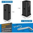 thumbnail image 2 of Trailer Hitch Receiver Extender Adapter Reducer Sleeve Set by , 3" to 2", 3" to 2-1/2", 2-1/2" to 2" Carbon Steel Extender Towing Trailer Hitch Receiver with Pin & Clip, 2 of 6
