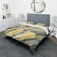 thumbnail image 1 of Designart 'Geometric Beige Glacier' Geometric Bedding Set - Duvet Cover & Shams, 1 of 4