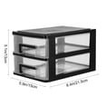 thumbnail image 6 of Kuyiluo Storage Box 1PC 2-Drawer Storage Cabinet Clear Closet Box Shelf (Black/Transparent), 6 of 7