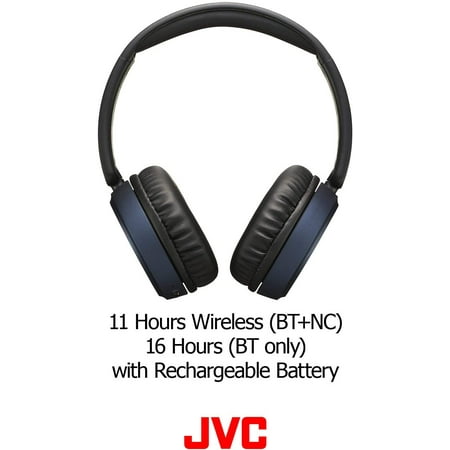 JVC - On-Ear Wireless Headphones with Noise Canceling - Black