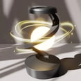 thumbnail image 3 of Lámpara de Luna Espiral Giratoria Recargable RGB con Cargador Inalámbrico para Teléfono, Luz Flotante de Escritorio para Decoración de Habitaciones., 3 of 5