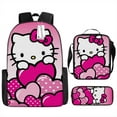 thumbnail image 3 of New schoolbag cute Hello Kitty backpack lunch bag pencil case three-piece set, 3 of 6